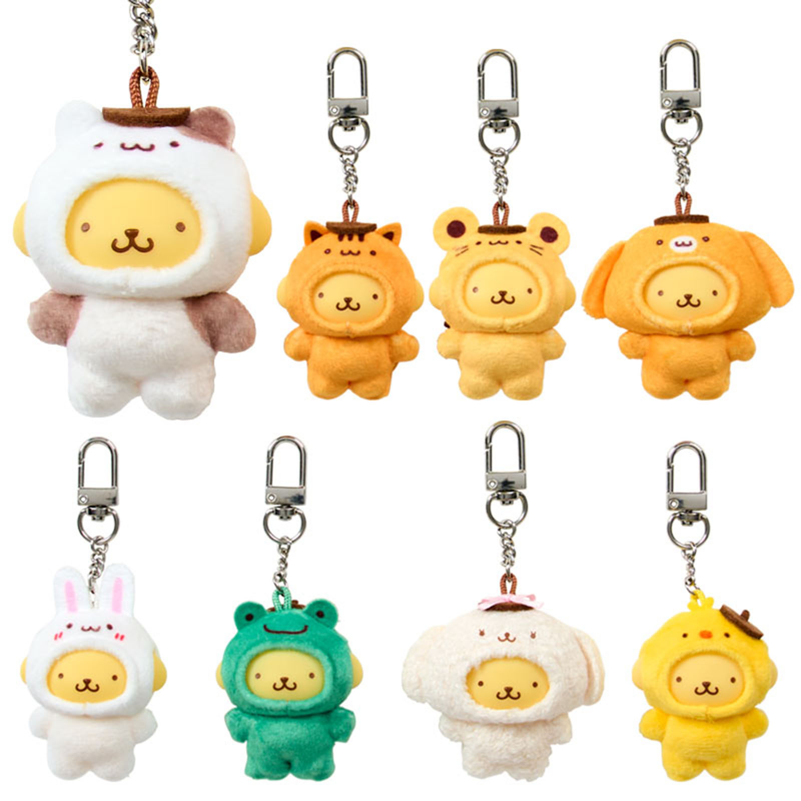 Eight official Pompompurin anniversary secret keyholder designs from Sanrio Japan
